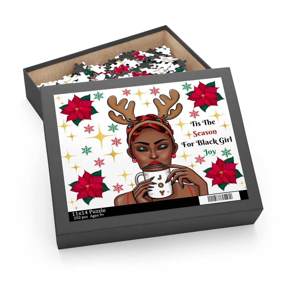 Holiday Puzzle for Black Girl Joy | 120-500 Piece Celebratory Jigsaw - Image 2