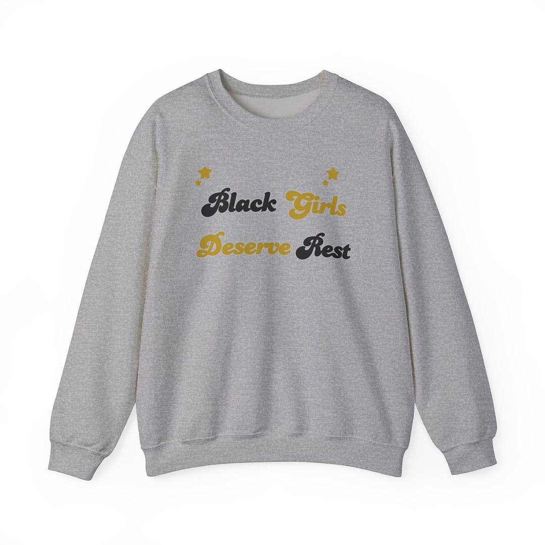Black Girls Deserve Unisex Heavy Blend™ Crewneck Sweatshirt - Image 3