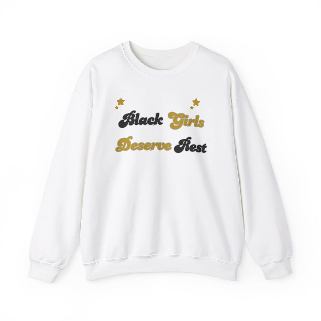 Black Girls Deserve Unisex Heavy Blend™ Crewneck Sweatshirt - Image 2