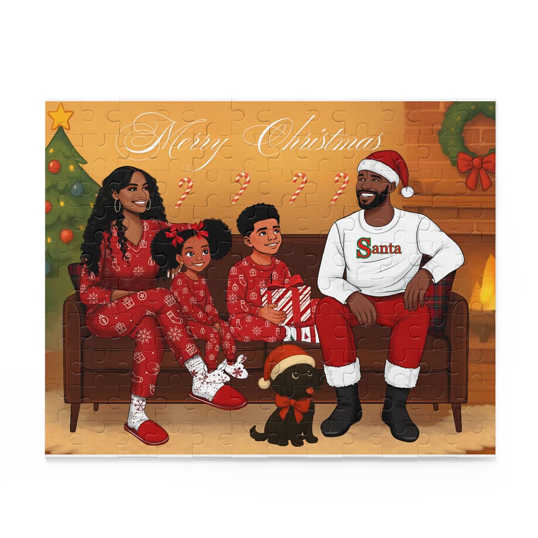 Christmas Family Puzzle — 'Merry Christmas' Holiday Jigsaw (120/252/500 pcs) - Image 4