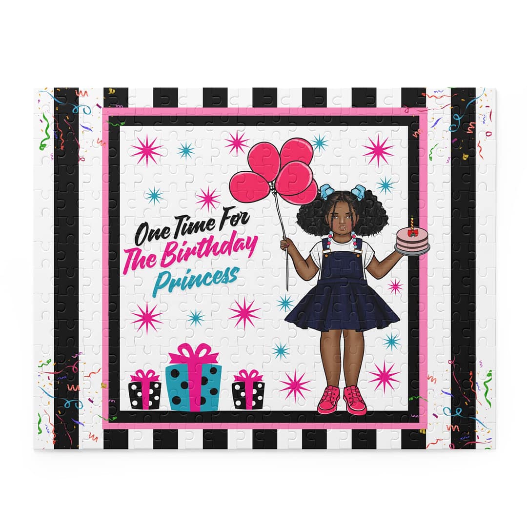 Birthday Princess Girl Jigsaw Puzzle – 'One Time For The Birthday Princess' (120–500 pcs) - Image 4