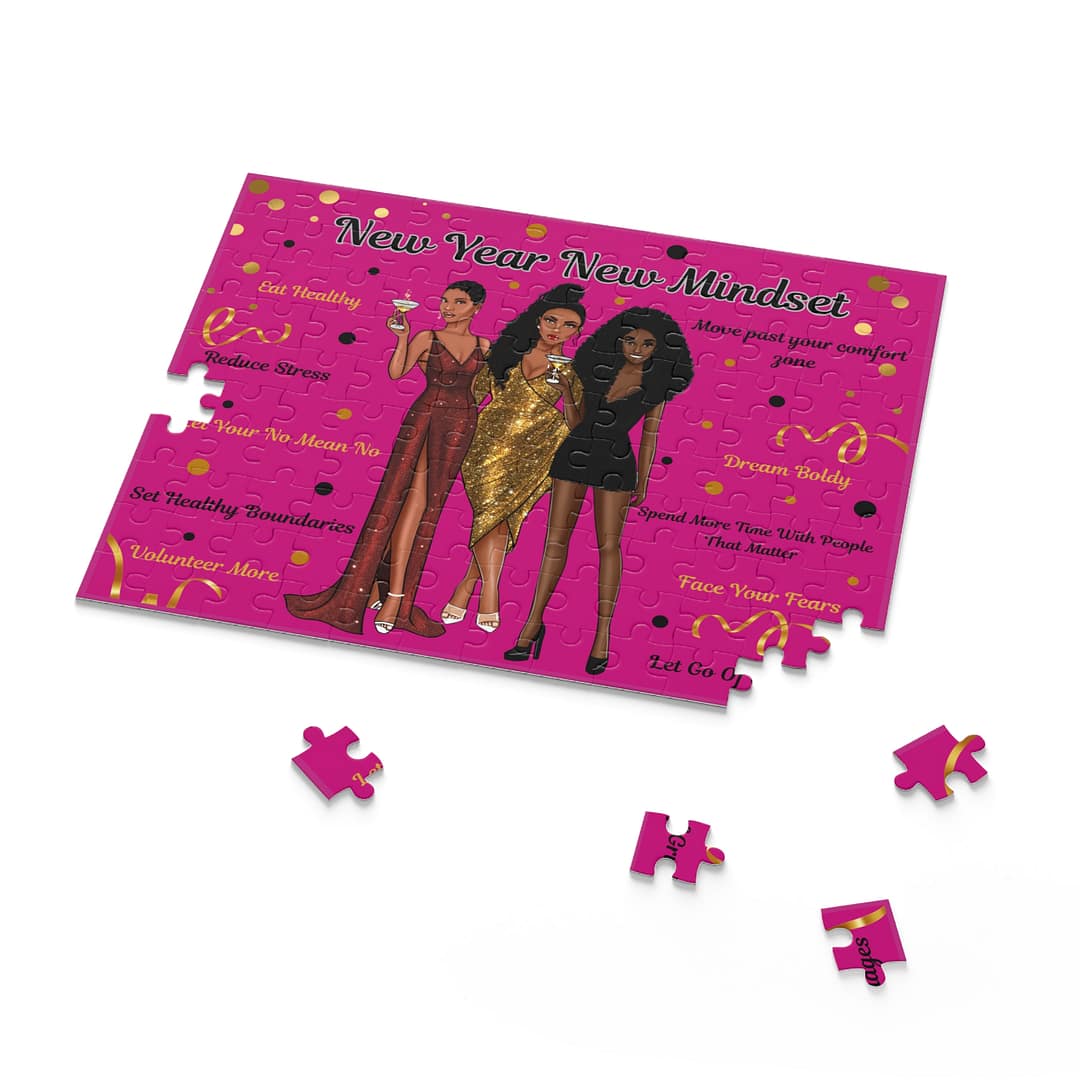 New Year New Mindset Puzzle — 500/252/120-Piece Inspirational Jigsaw for Women - Image 3