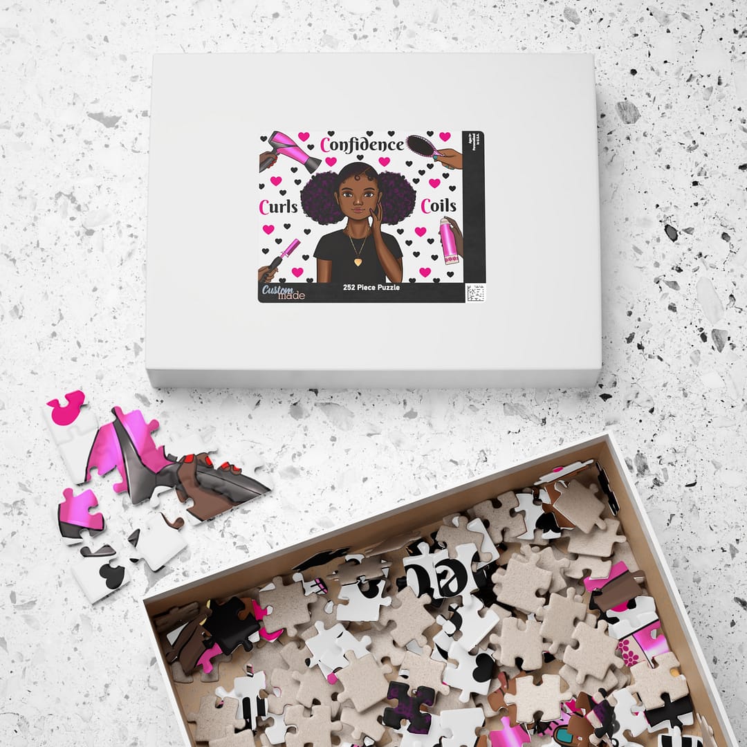 Confidence, Curls & Coils Puzzle — Black Girl Magic Jigsaw (252–520 pcs) - Image 3