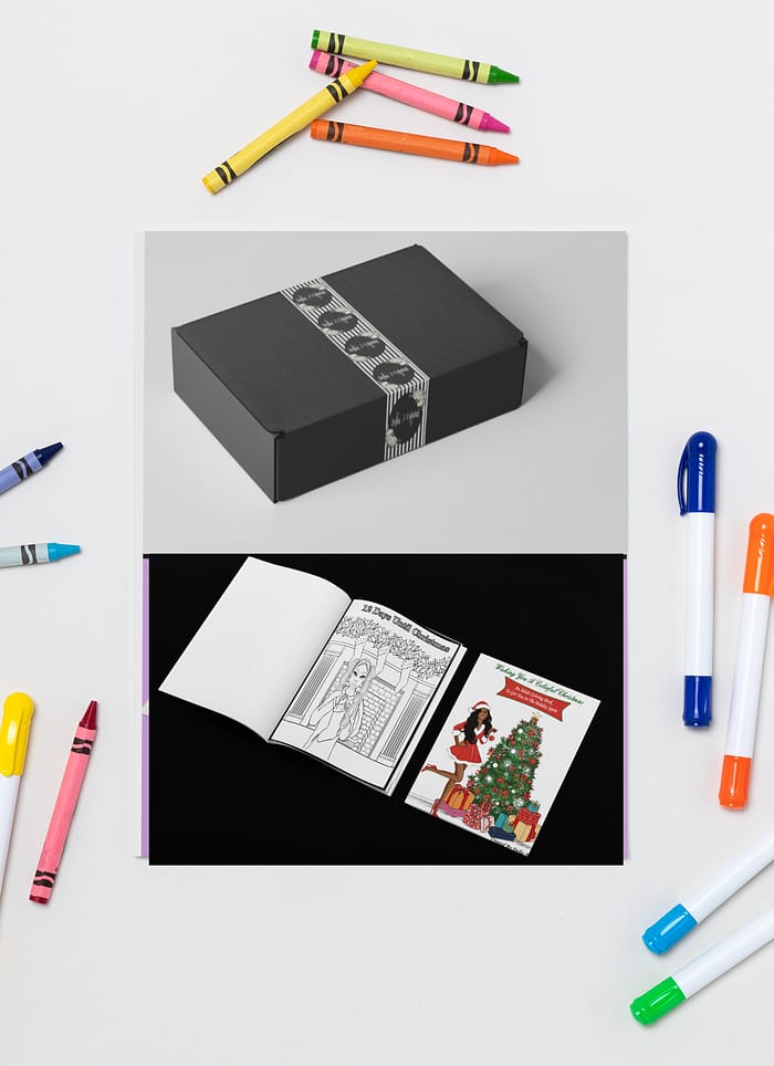 Wishing You A Colorful Christmas Adult Coloring Book Color and Sip Kit