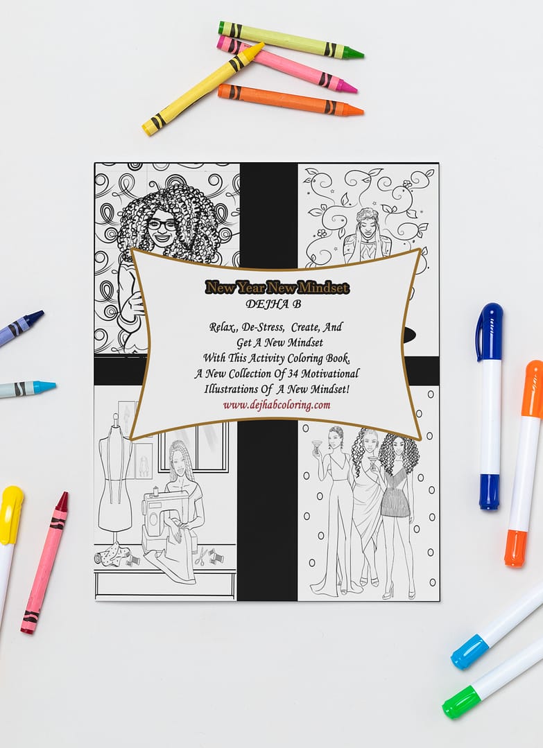 New Year New Mindset Adult Coloring Book - Image 2