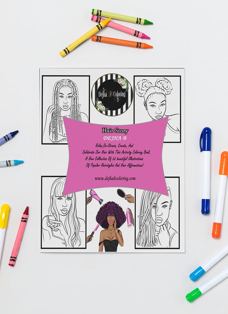 Hair Story  Adult Coloring Book - Image 2