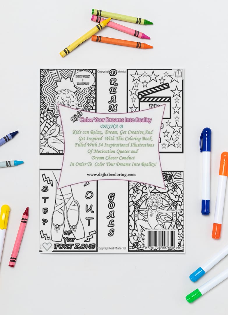 Kids Color Your Dreams Into Reality Coloring Book Color and Sip Kit - Image 6