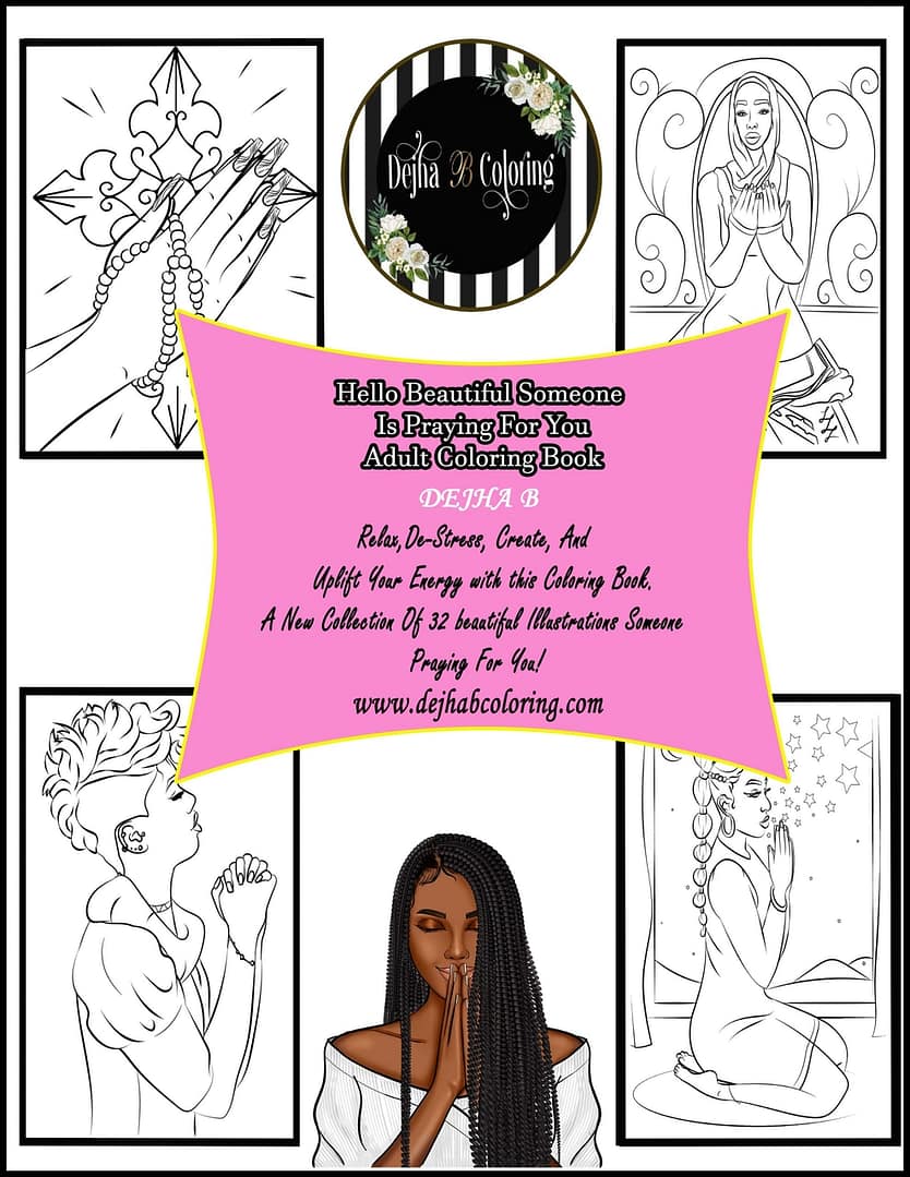 Hello Beautiful Someone Is Praying for You! Adult Coloring Book - Image 2