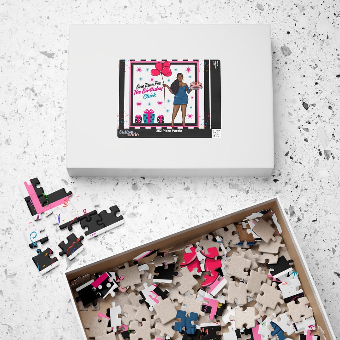 Birthday Chick Puzzle — "One Time For The Birthday Chick" Party Jigsaw (252–520 pcs) - Image 3